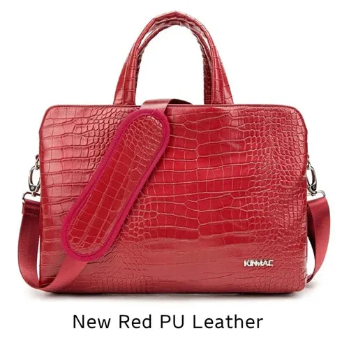For Macbook Notebook Mens 13,14,15,15.6 Inch Messenger Shockproof Leather Case Hand & Laptop Bag