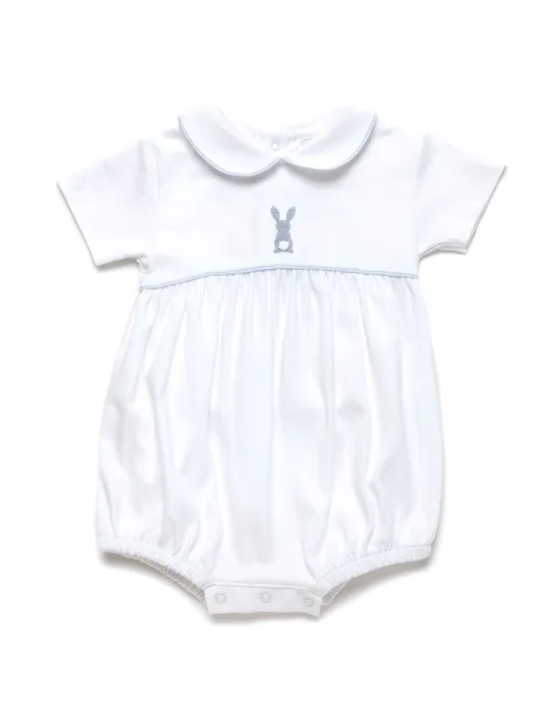 French Knot Bue Bunny Pima Bubble | White/Lt Blue