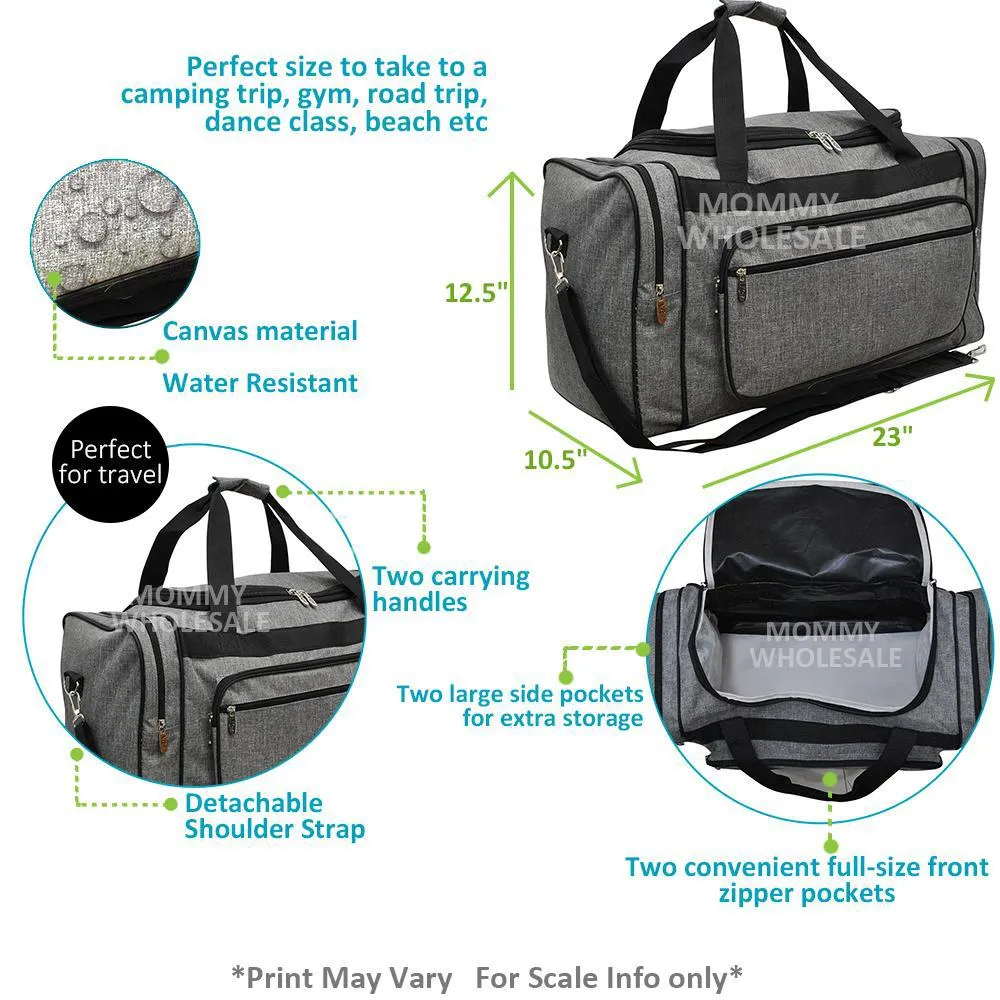 Friendly Dinosaur NGIL Canvas 23" Duffle Bag