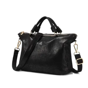 Genuine Leather Tote Bag-Black,Gold,Green,Pink,Red