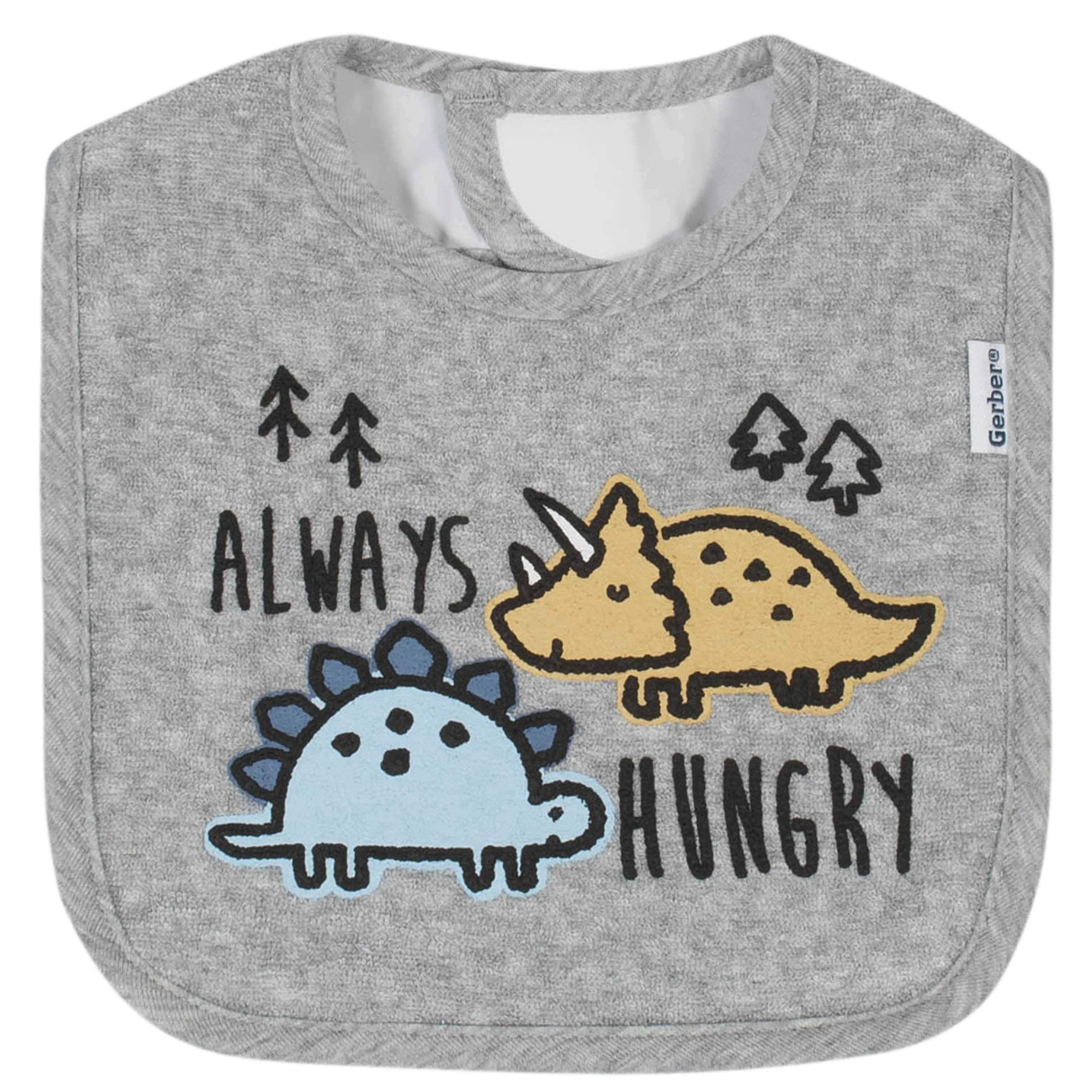 Gerber® 3-Pack Baby Boys Dinosaur Terry Bibs