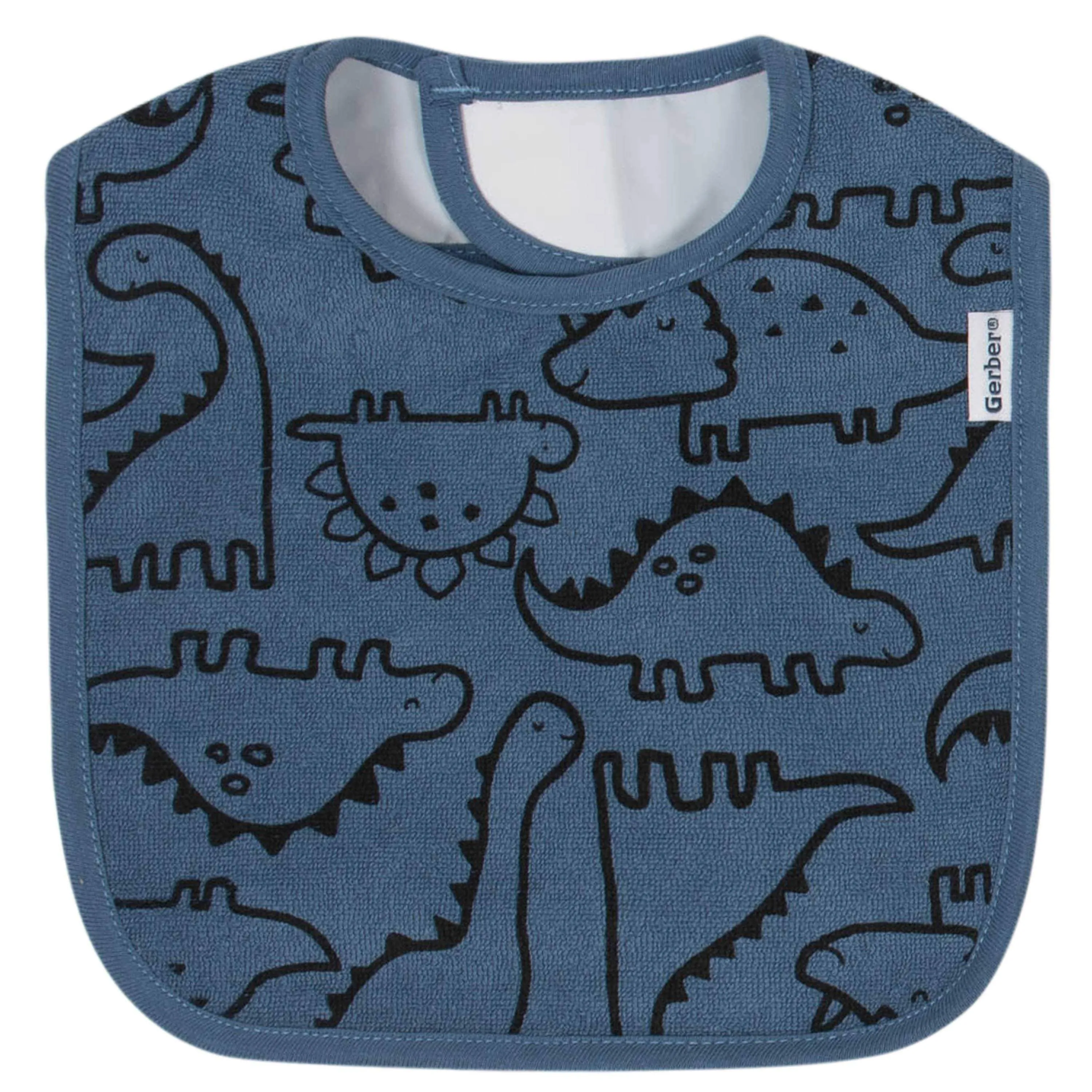 Gerber® 3-Pack Baby Boys Dinosaur Terry Bibs