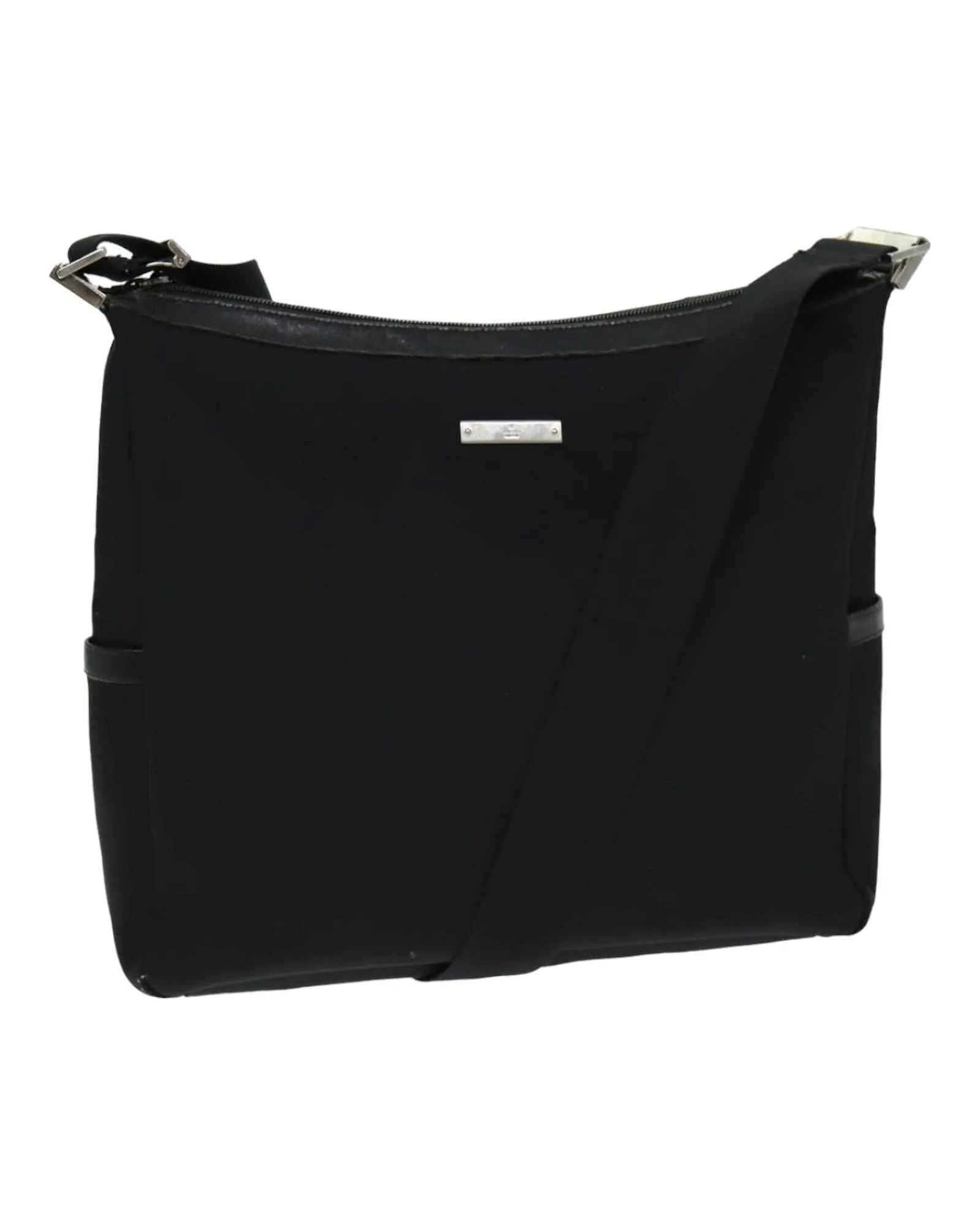 GG Nylon Shoulder Bag  Black