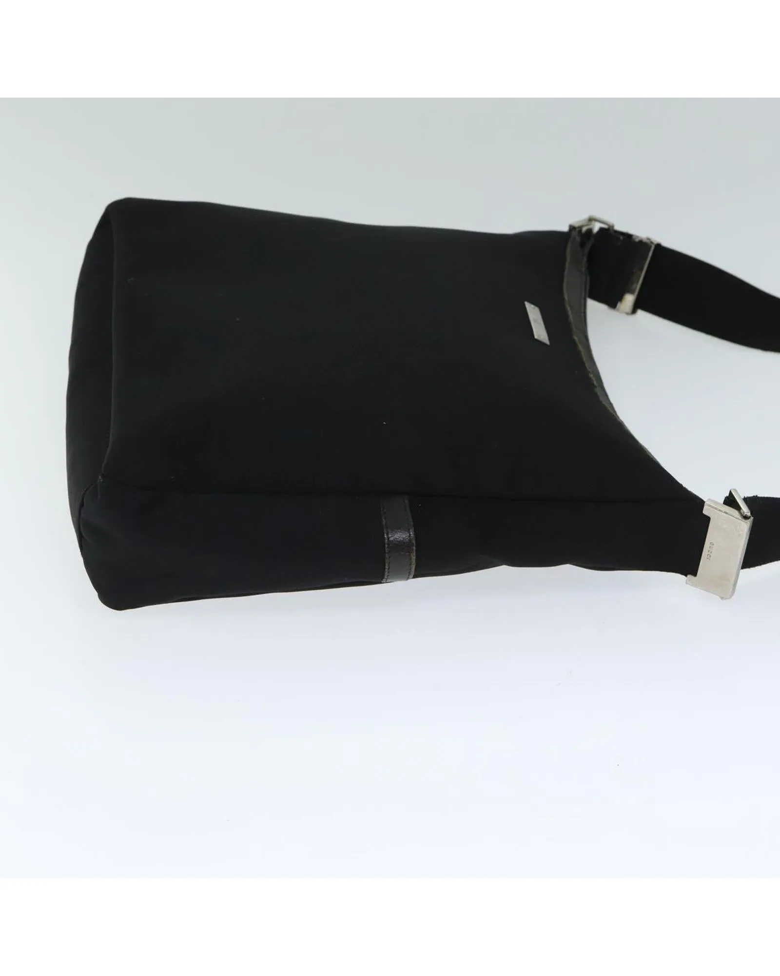GG Nylon Shoulder Bag  Black
