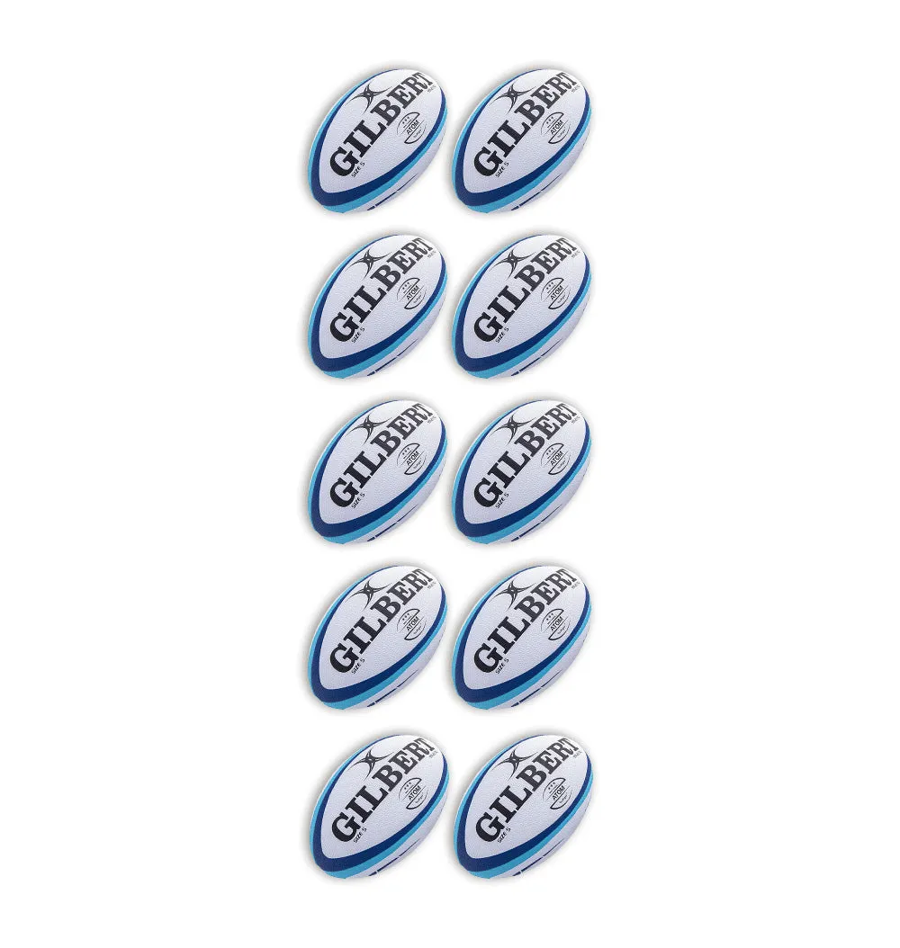 Gilbert Atom Match Ball Bundle - 10 x balls and bag