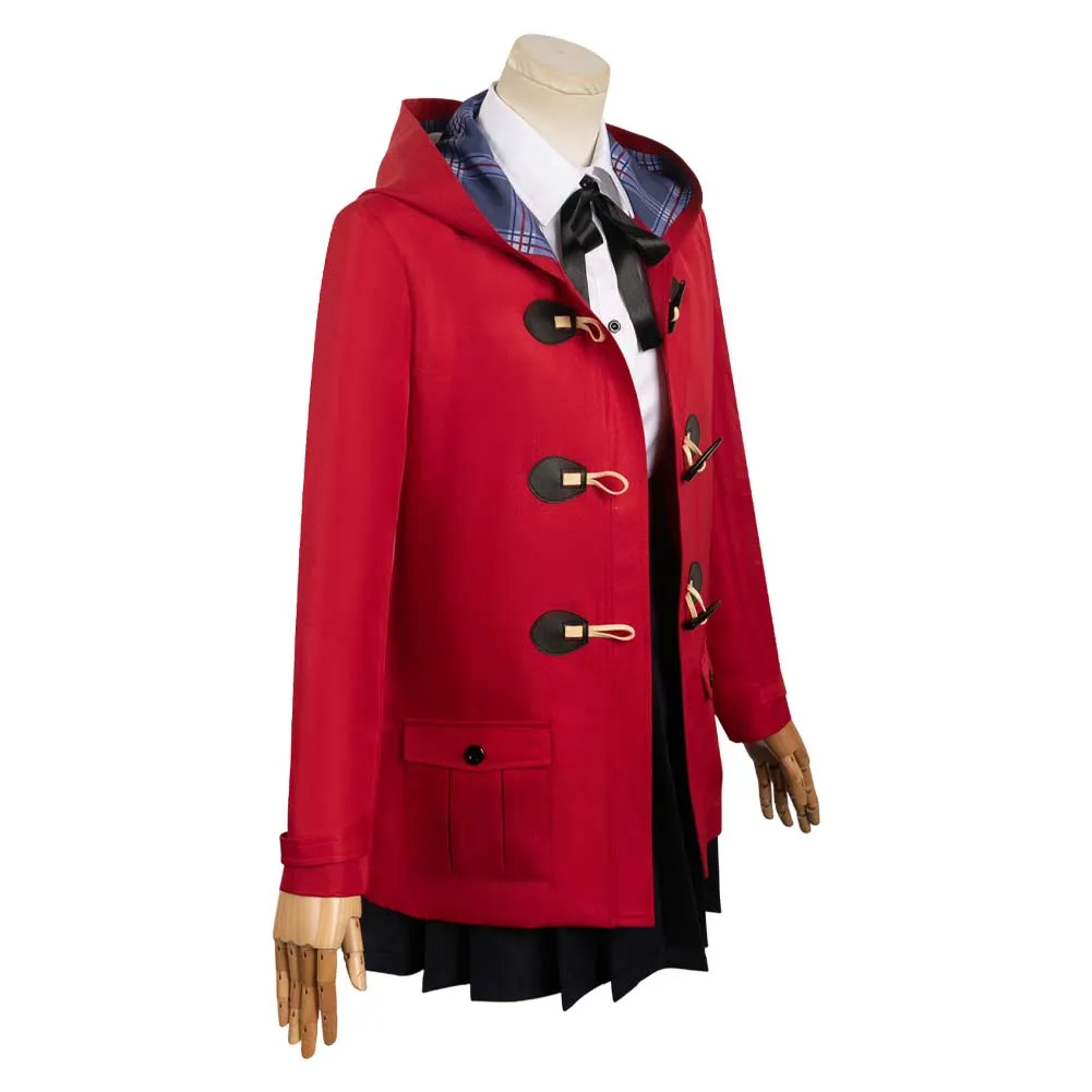 Girls Band Cry Iseri Nina Red Coat Anime Cosplay Costume Outfits Halloween Carnival Suit