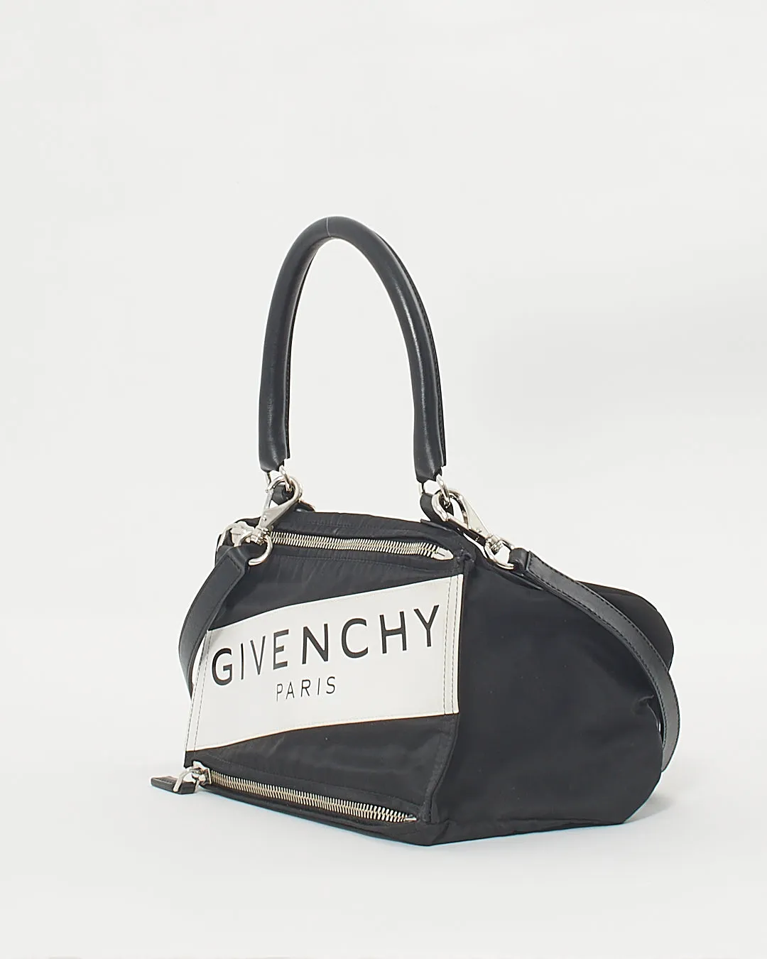 Givenchy Black/White Nylon Logo Pandora Crossbody Bag