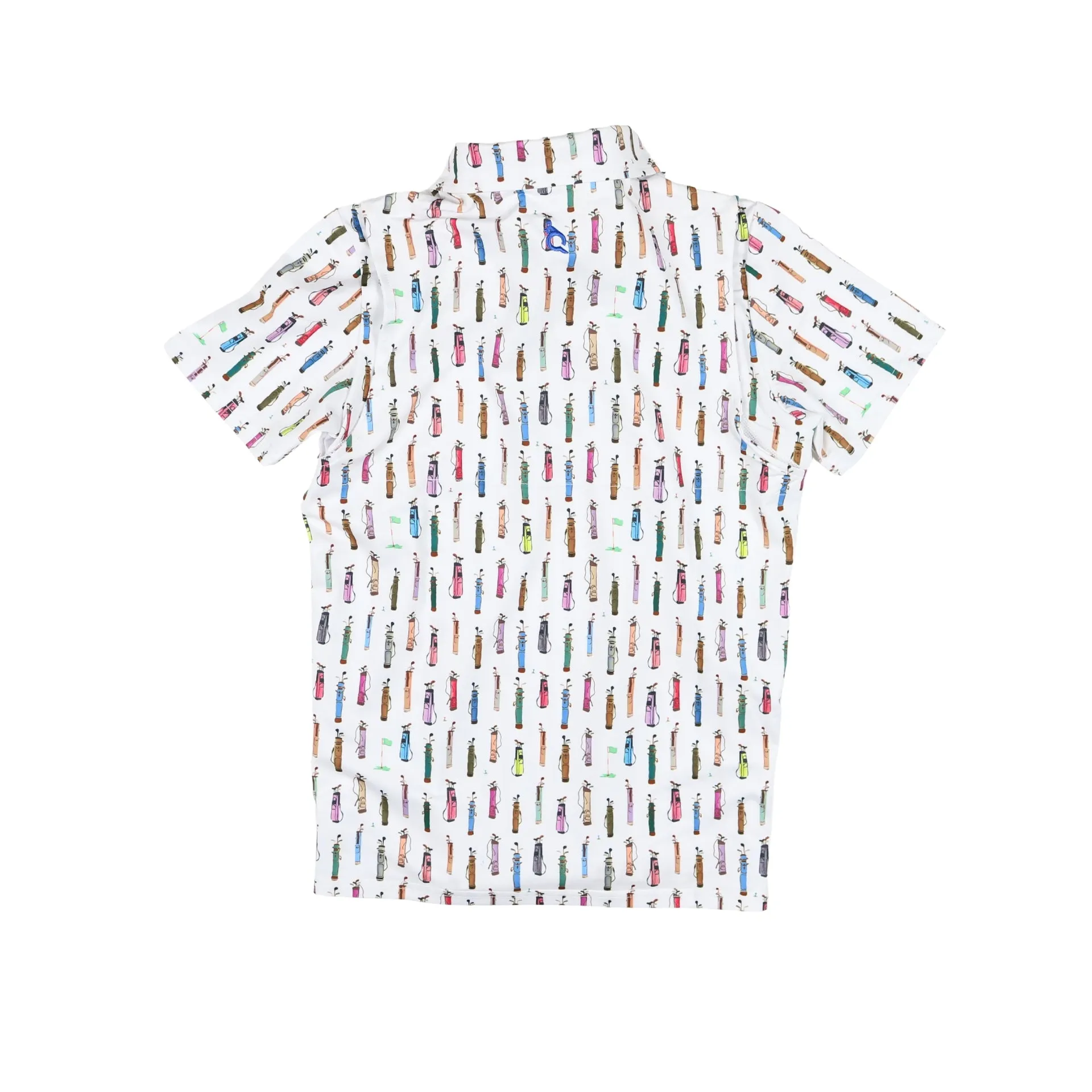 Golf Bags Polo Short Sleeve Shirt || Blue Quail