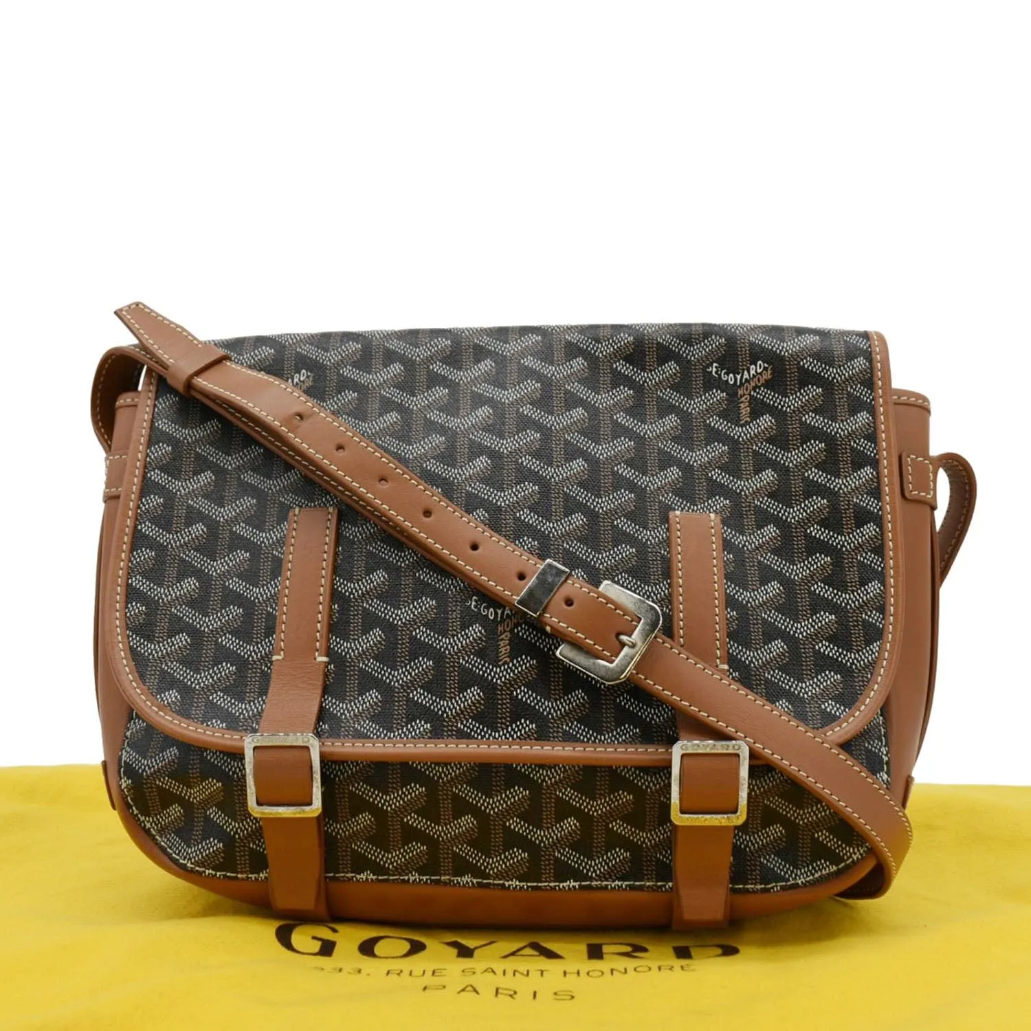GOYARD Belvedere MM Canvas Messenger Bag Black