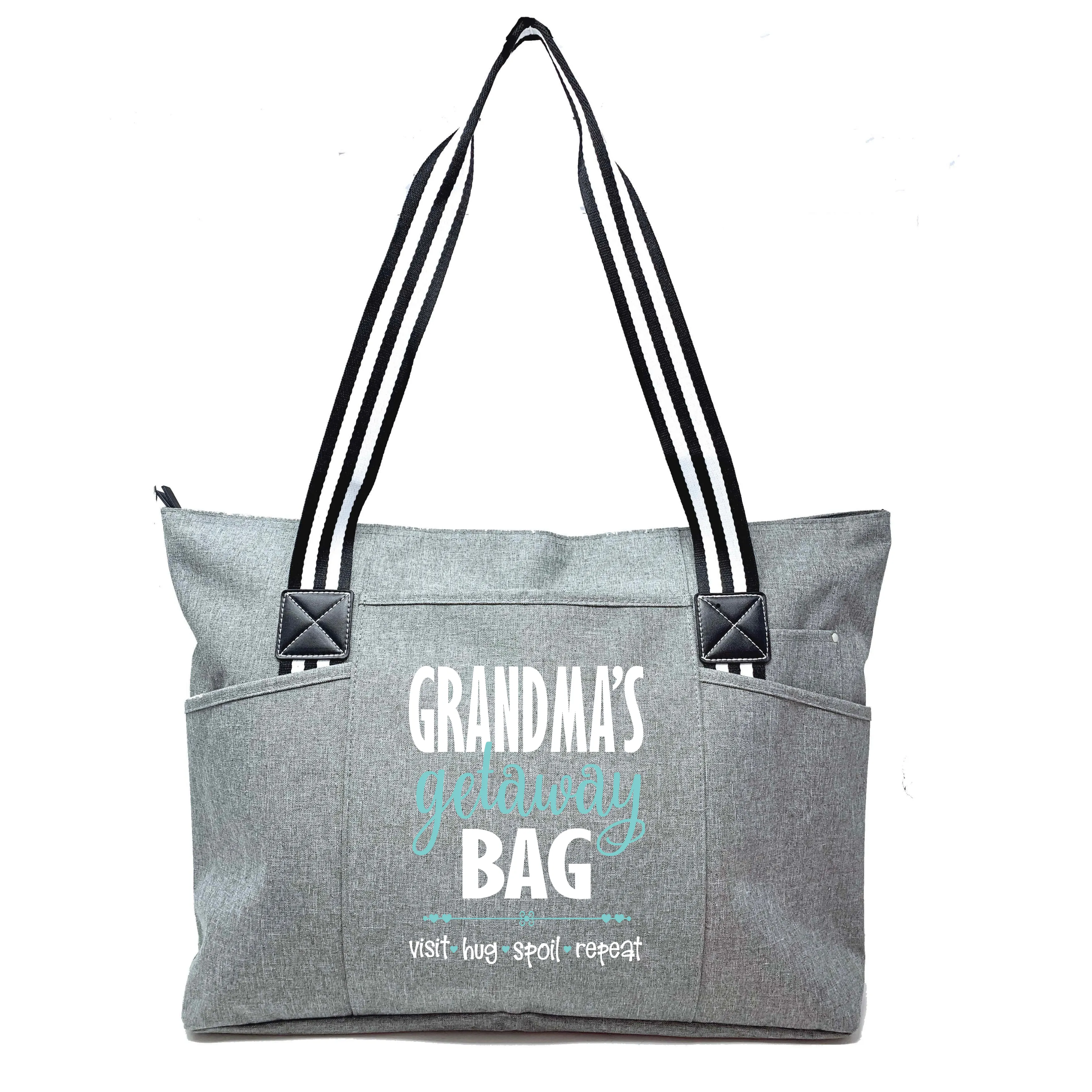 Grandma's Getaway Tessa Gray Tote Bag for Grandmothers