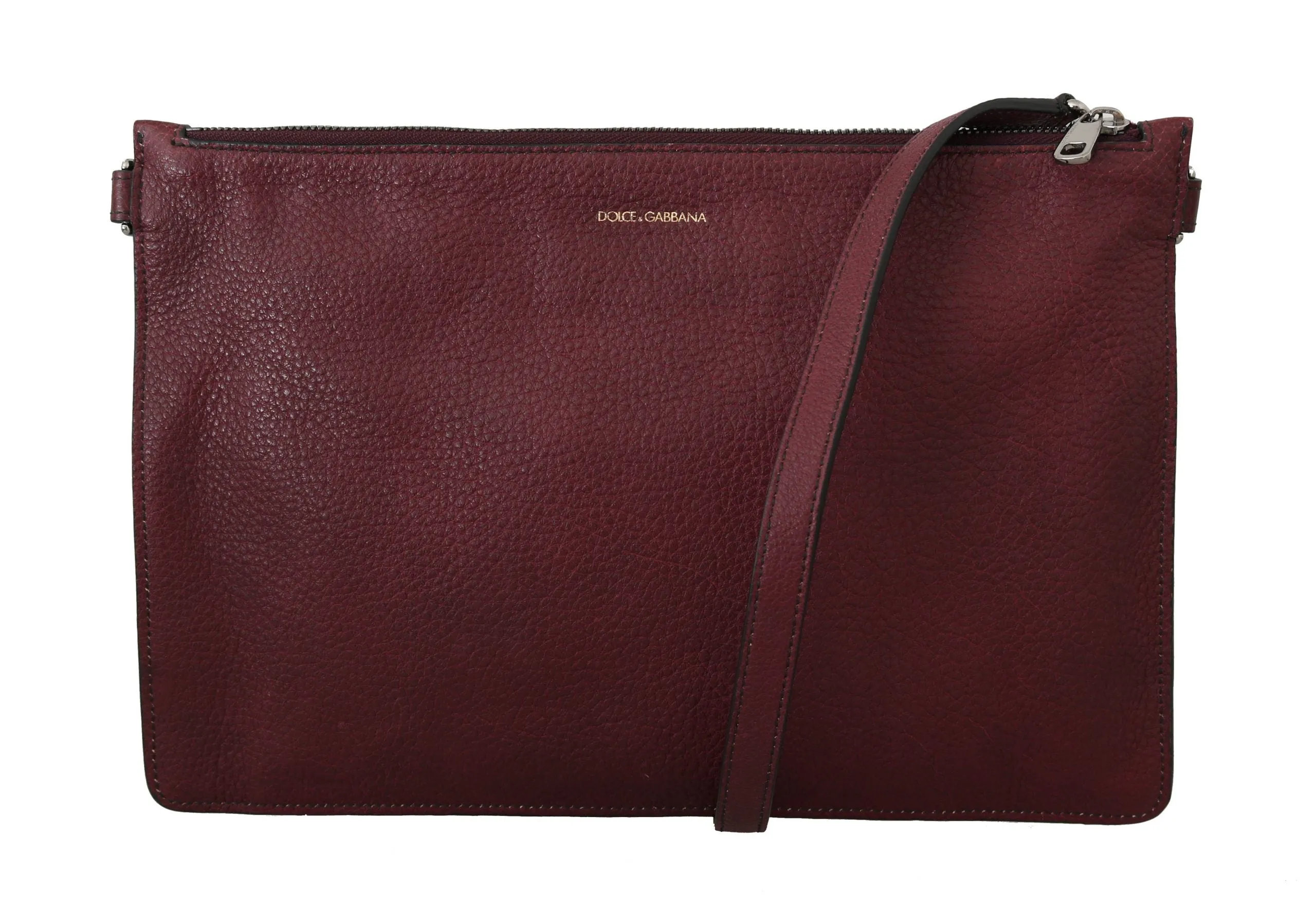 Gray Crocodile Skin Leather Cross Body Messenger Bag