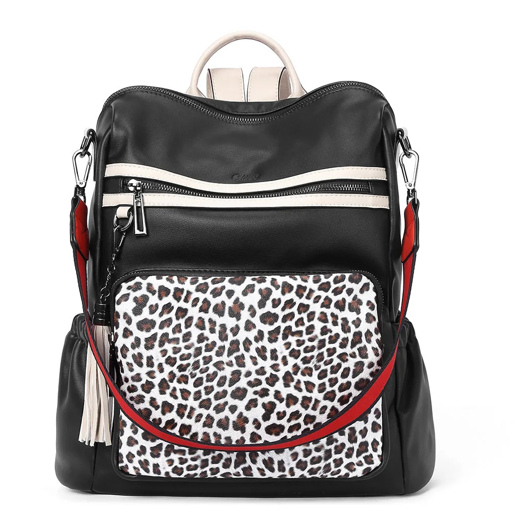 Greene Luxury Vintage Women's Leather Backpack Purse For Commuting