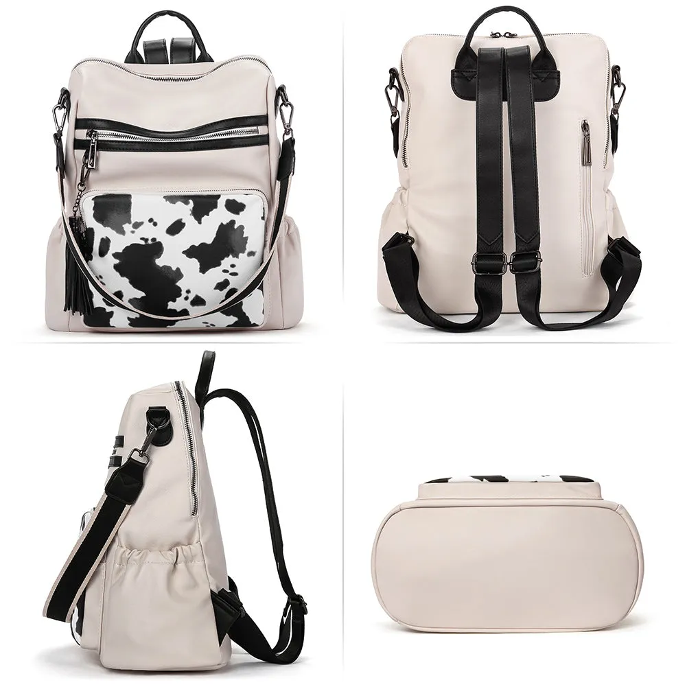 Greene Luxury Vintage Women's Leather Backpack Purse For Commuting
