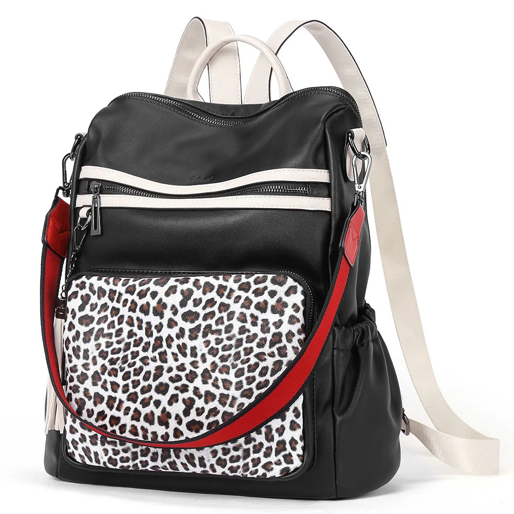 Greene Luxury Vintage Women's Leather Backpack Purse For Commuting