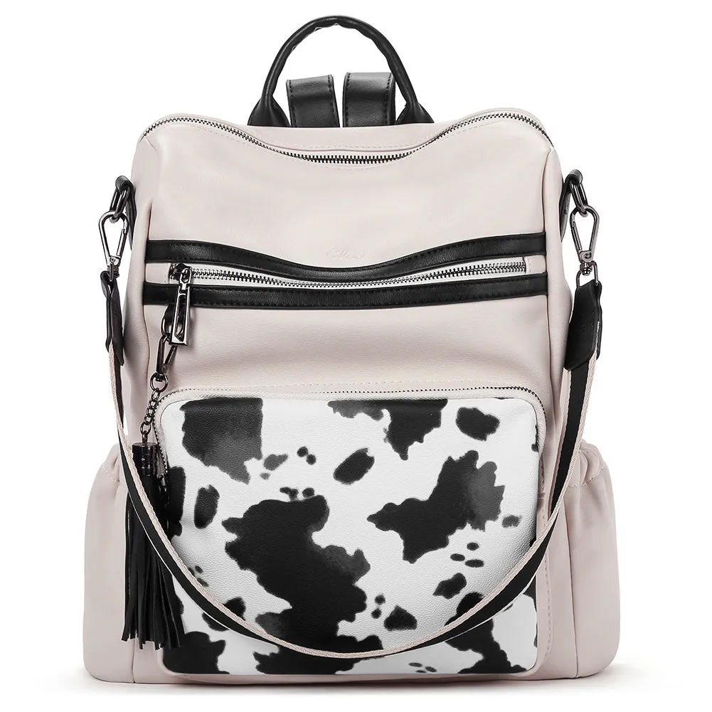 Greene Luxury Vintage Women's Leather Backpack Purse For Commuting