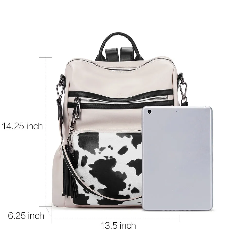 Greene Luxury Vintage Women's Leather Backpack Purse For Commuting