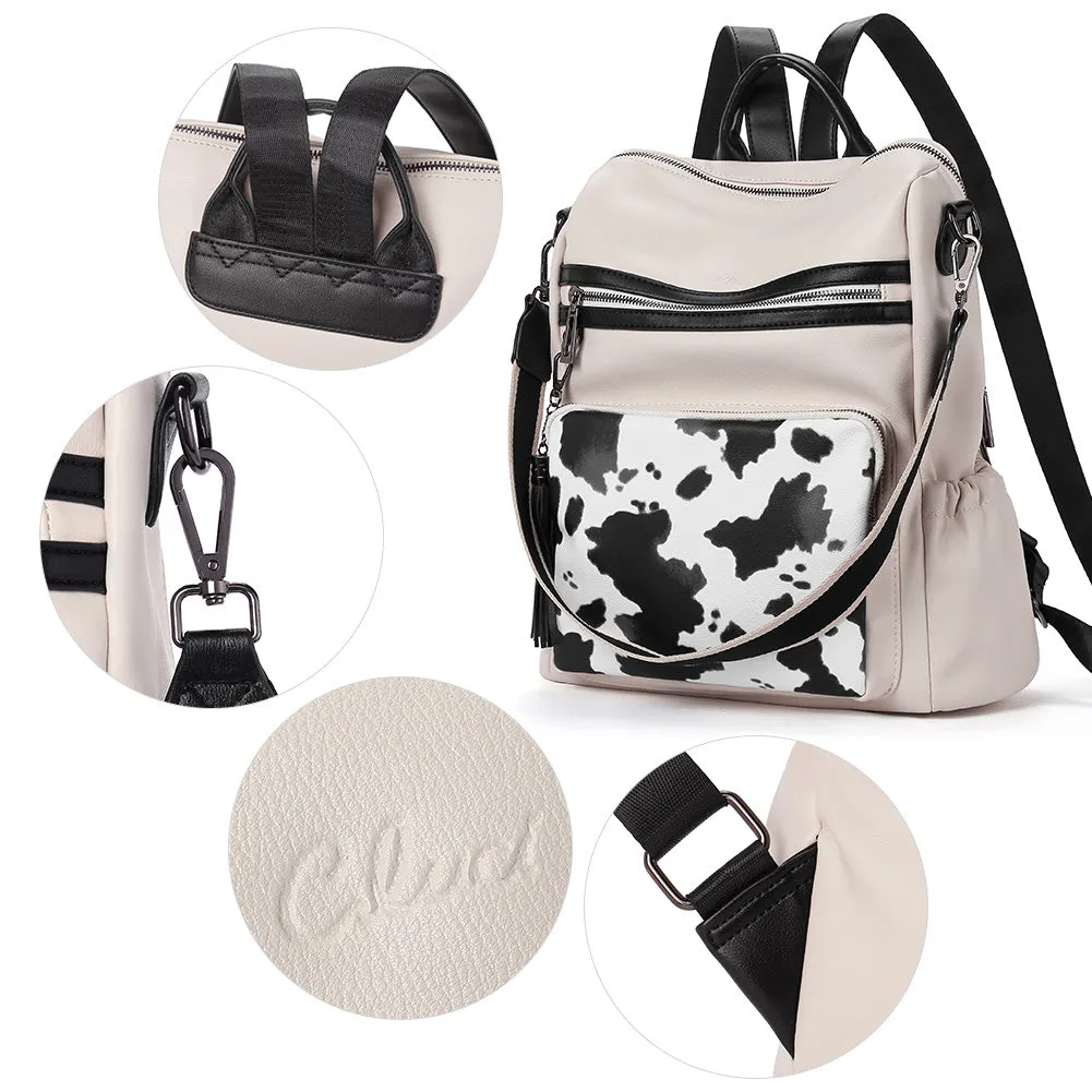 Greene Luxury Vintage Women's Leather Backpack Purse For Commuting