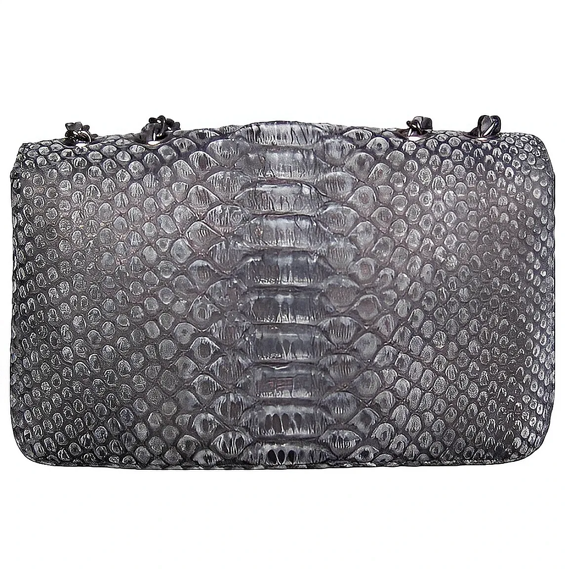 Grey Stonewashed Flap Bag LARGE