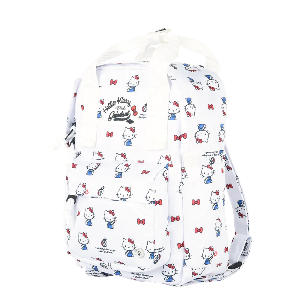 Grinstant x Sanrio Edition - CARA 9.7" Mini Backpack in Hello Kitty White Overprint