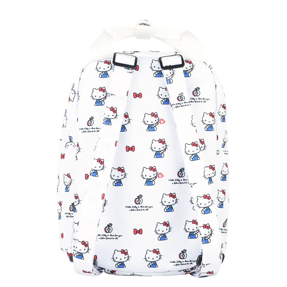 Grinstant x Sanrio Edition - CARA 9.7" Mini Backpack in Hello Kitty White Overprint