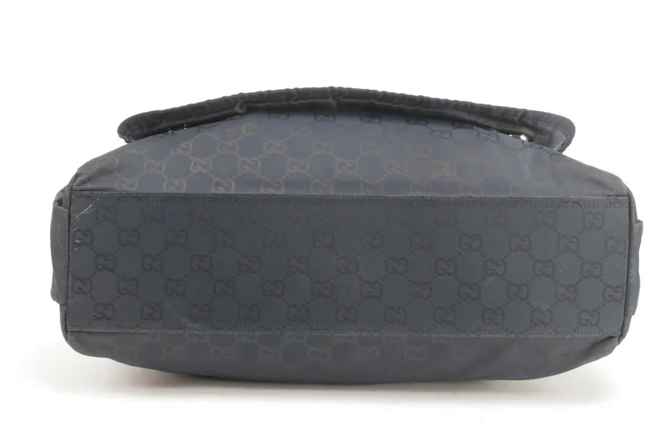Gucci Diaper Messenger Black GG Nylon Crossbody 3GK0123