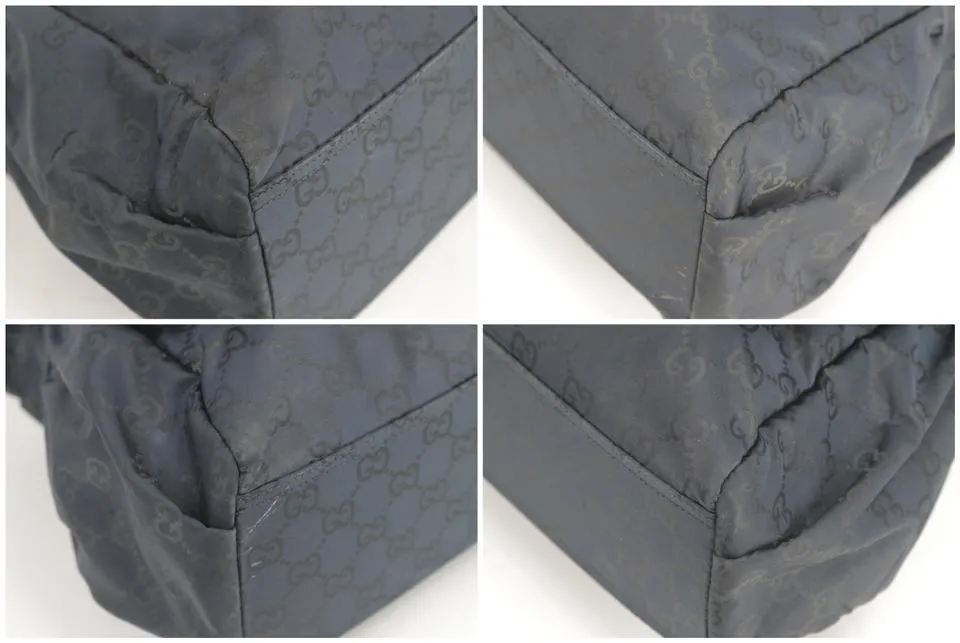 Gucci Diaper Messenger Black GG Nylon Crossbody 3GK0123
