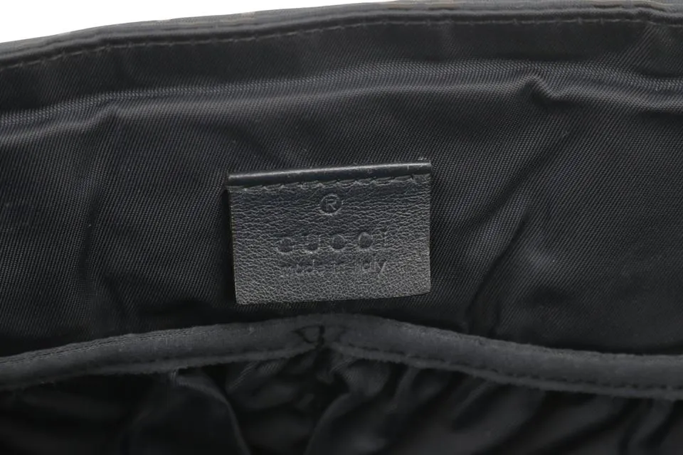 Gucci Diaper Messenger Black GG Nylon Crossbody 3GK0123