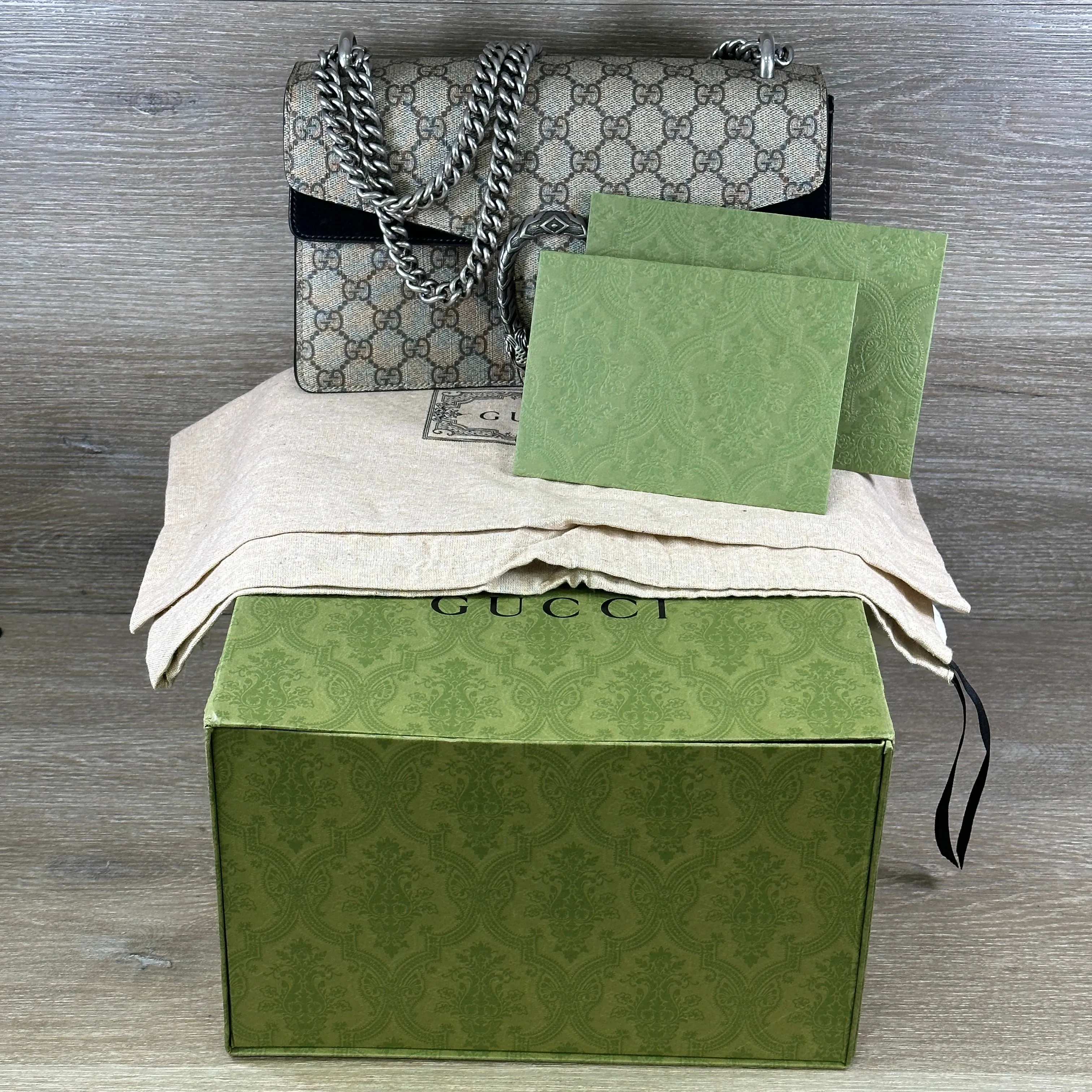 Gucci Dionysus GG Monogram Supreme Canvas (Small) - Black