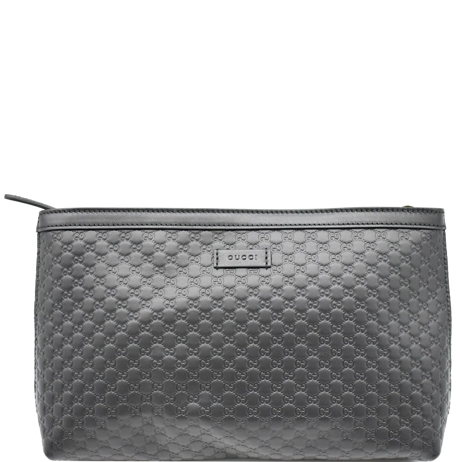 GUCCI Flat Microguccissima Leather Wallet Crossbody Black 607723