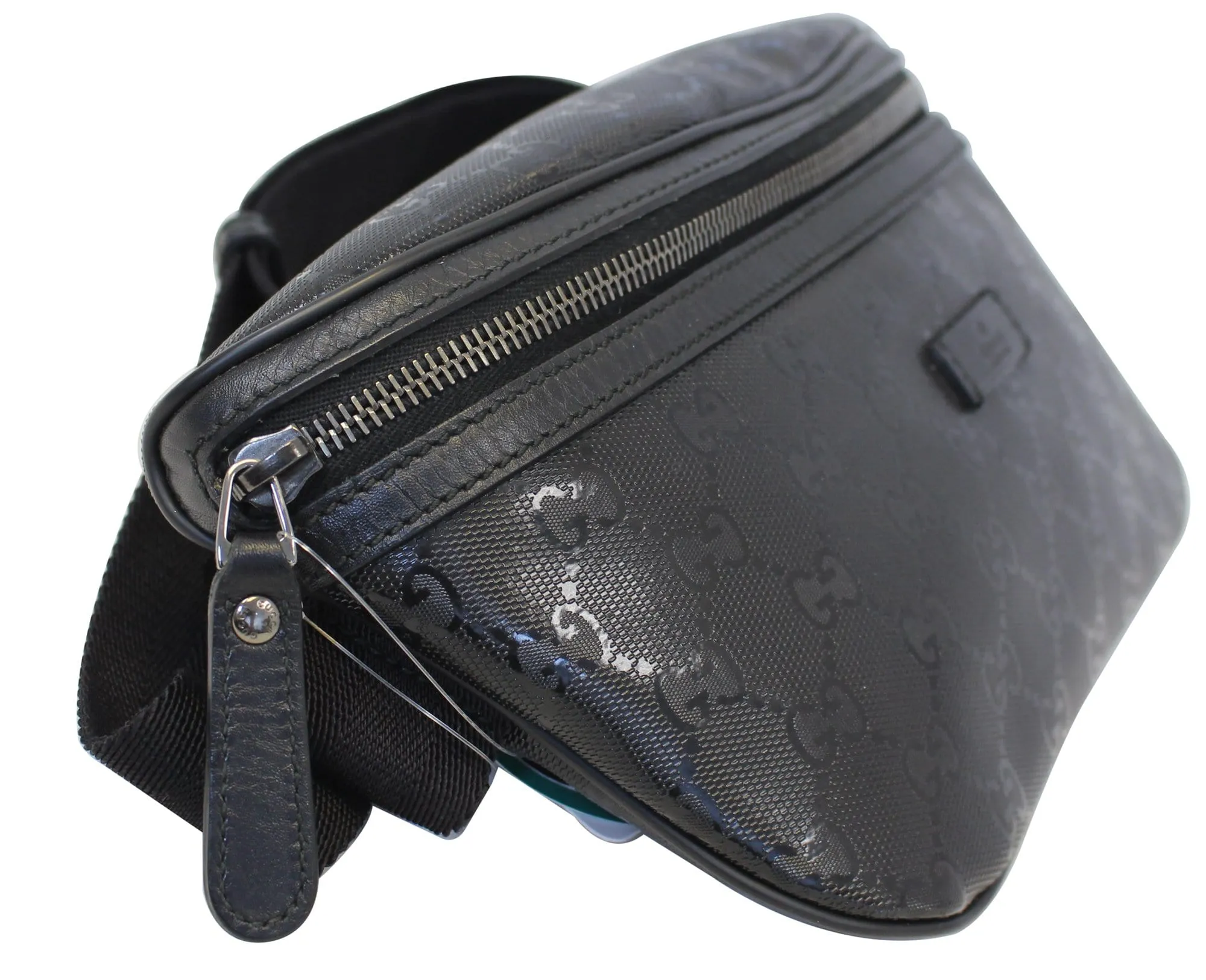 GUCCI GG Imprime Monogram Waist Bum Bag Black 233269