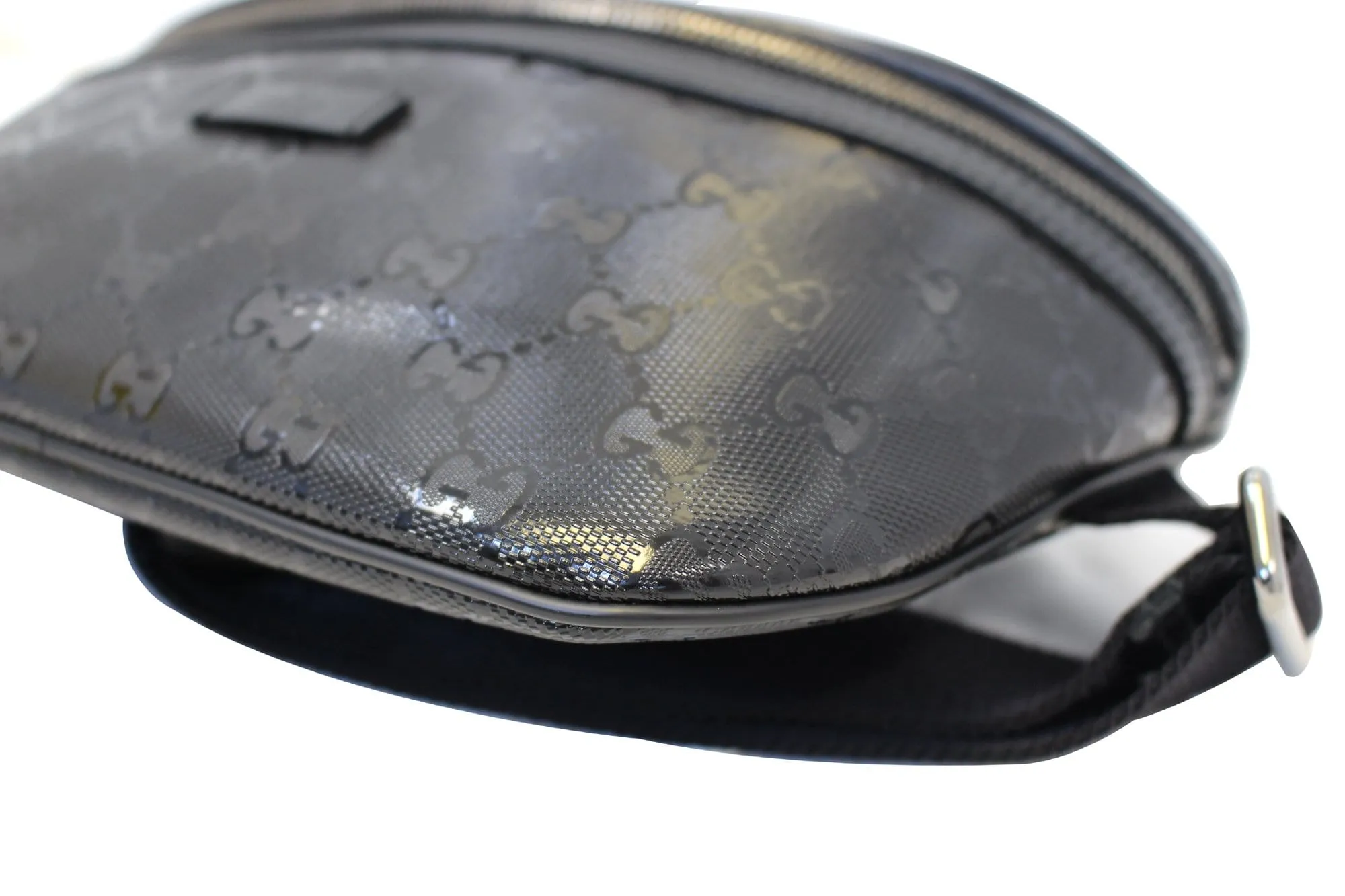GUCCI GG Imprime Monogram Waist Bum Bag Black 233269