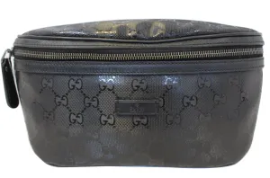 GUCCI GG Imprime Monogram Waist Bum Bag Black 233269