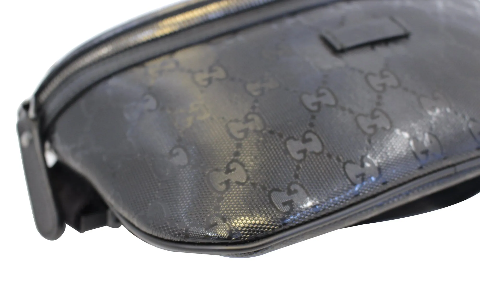 GUCCI GG Imprime Monogram Waist Bum Bag Black 233269