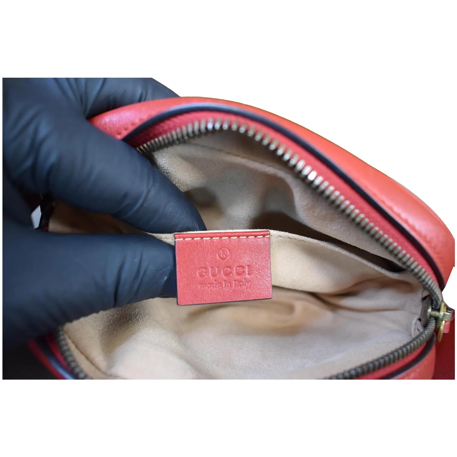 GUCCI GG Marmont Matelasse Leather Belt Bag 476434 Red - Final Sale