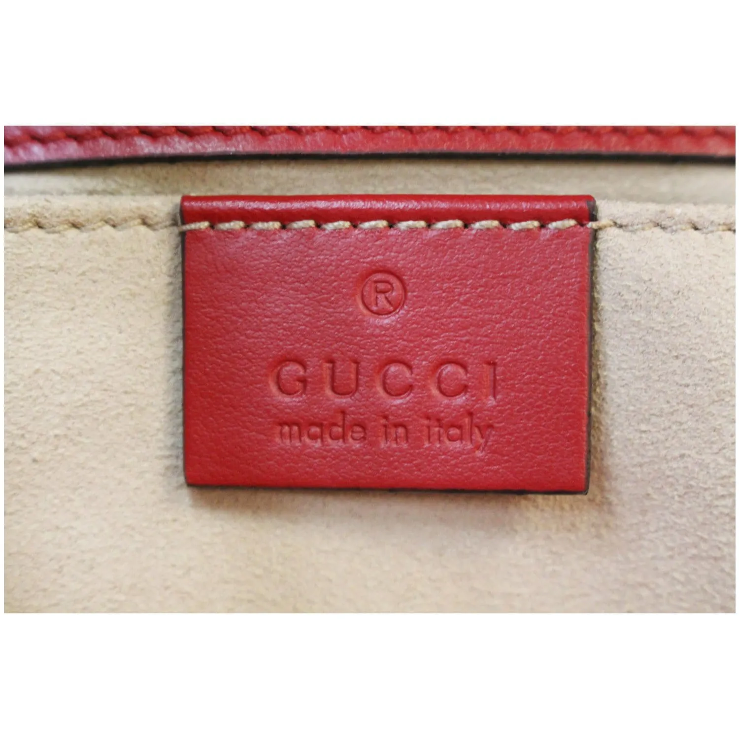 GUCCI GG Marmont Mini Leather Shoulder Crossbody Bag Red 446744