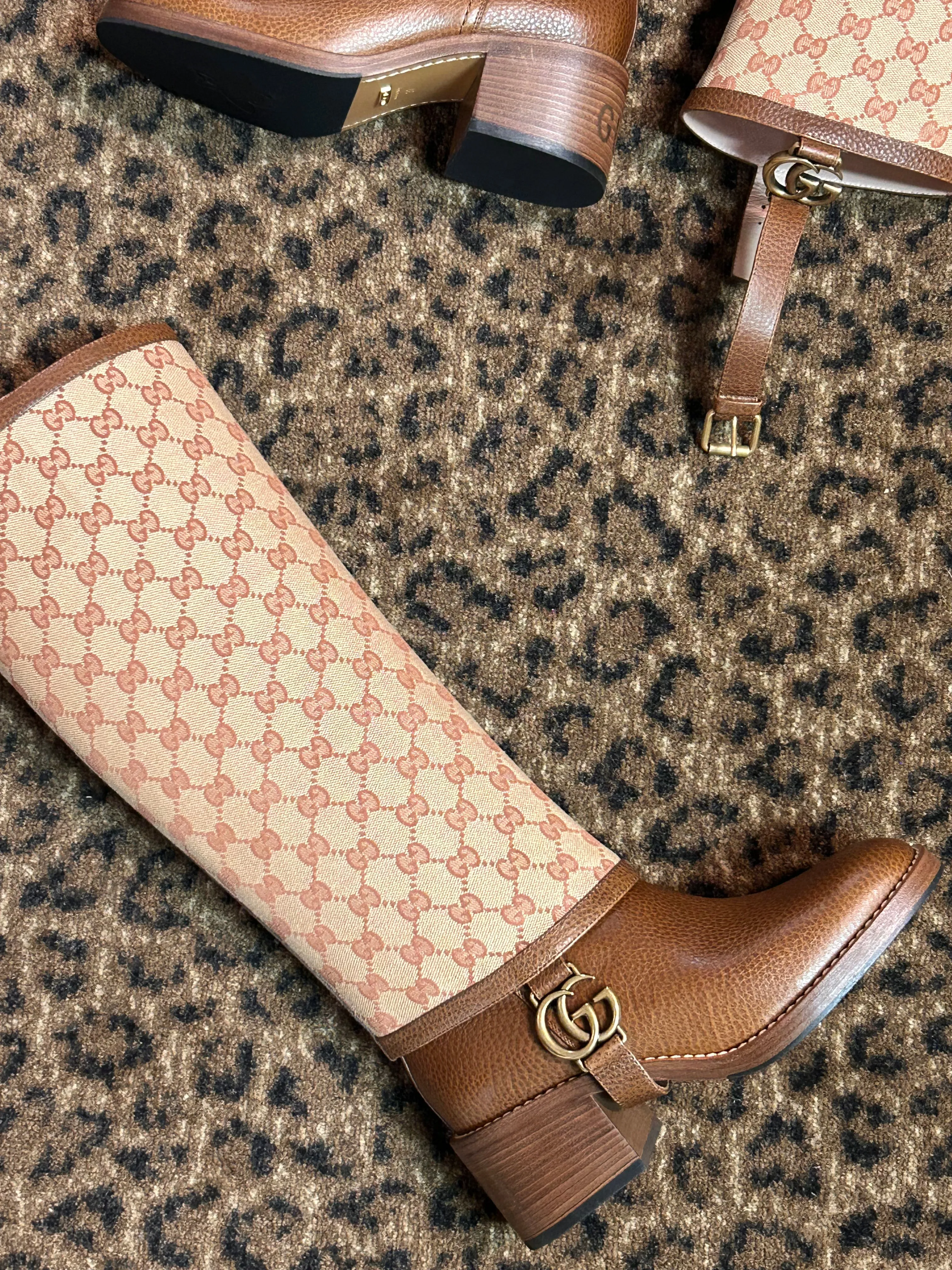 Gucci Shoes, GG Monogram Calfskin Lola Tall Boots (size 37)