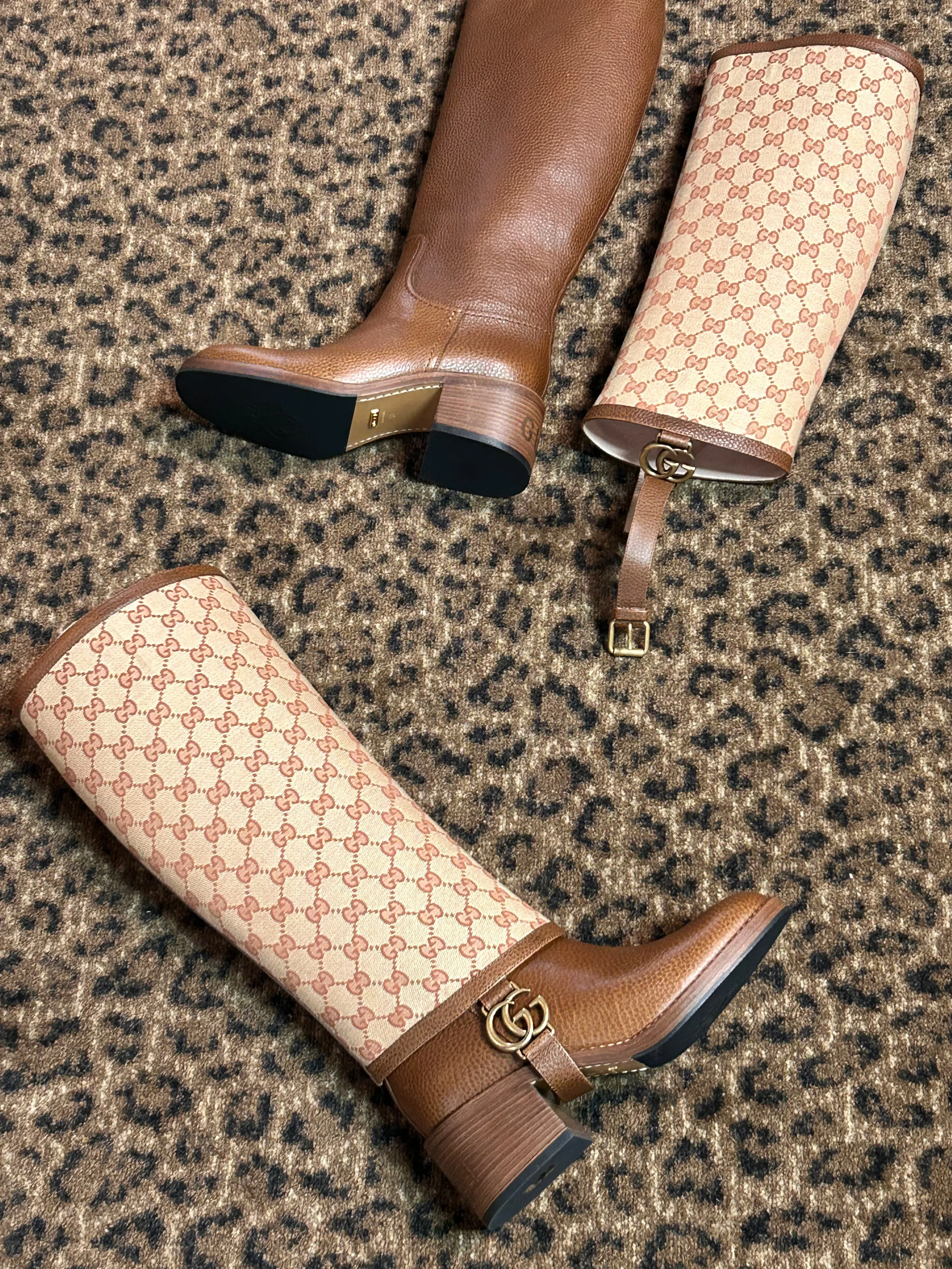 Gucci Shoes, GG Monogram Calfskin Lola Tall Boots (size 37)