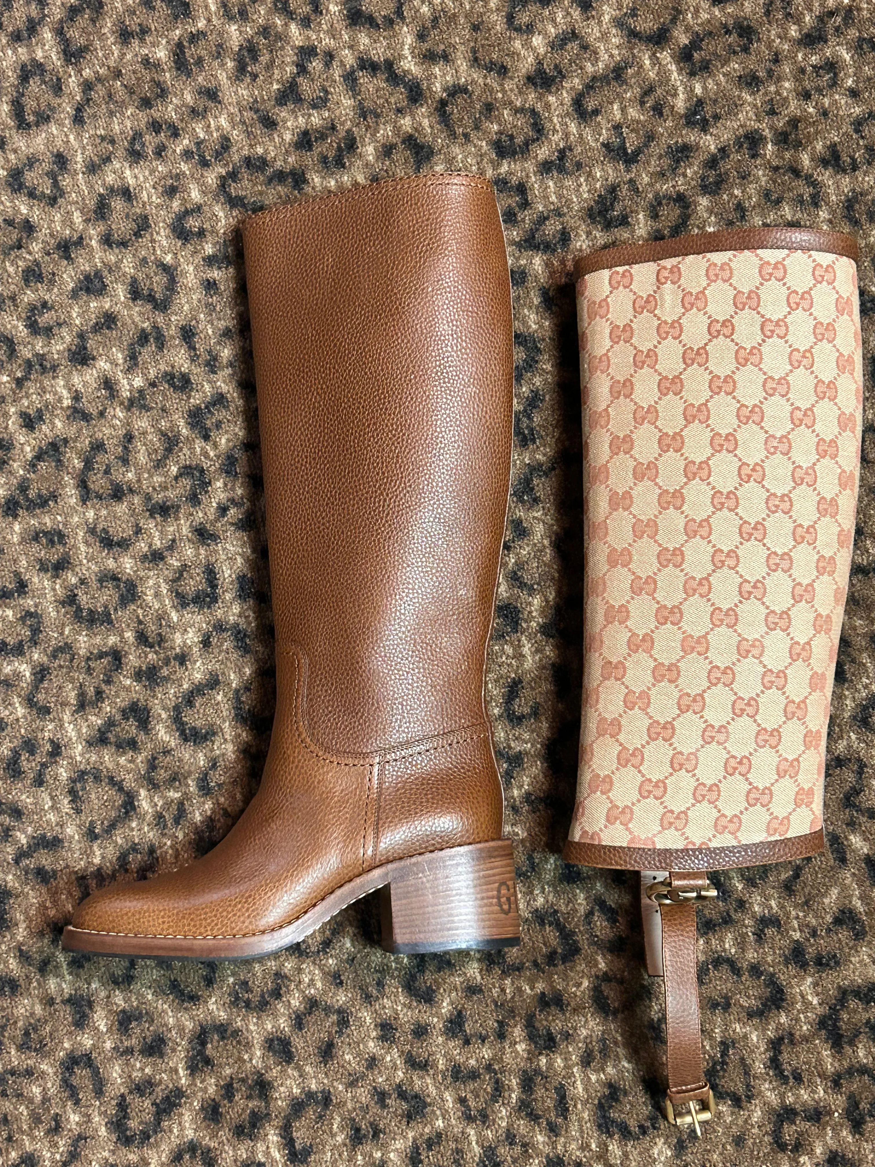 Gucci Shoes, GG Monogram Calfskin Lola Tall Boots (size 37)