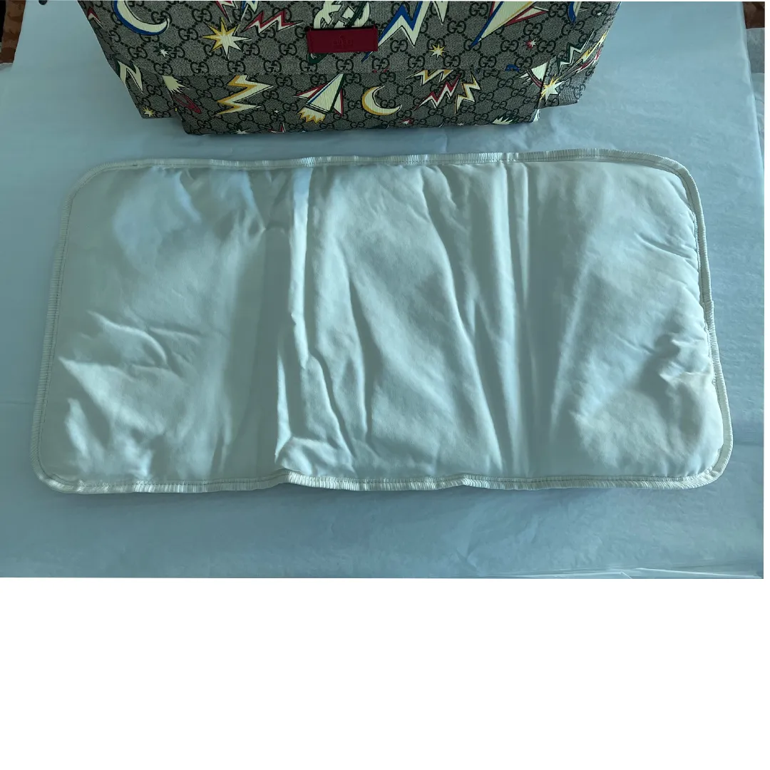 Gucci Supreme Gg Canvas Baby Diaper Changing Bag Italy Grey Handbag Tote NEW