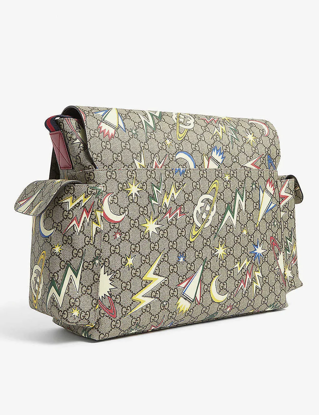 Gucci Supreme Gg Canvas Baby Diaper Changing Bag Italy Grey Handbag Tote NEW
