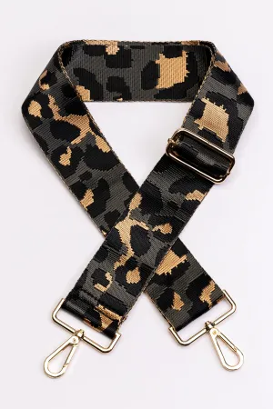 Guitar Strap | Dark Grey Leopard