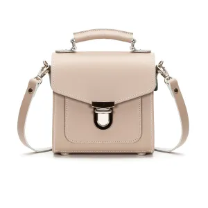 Handmade Leather Sugarcube Handbag - Iced Coffee