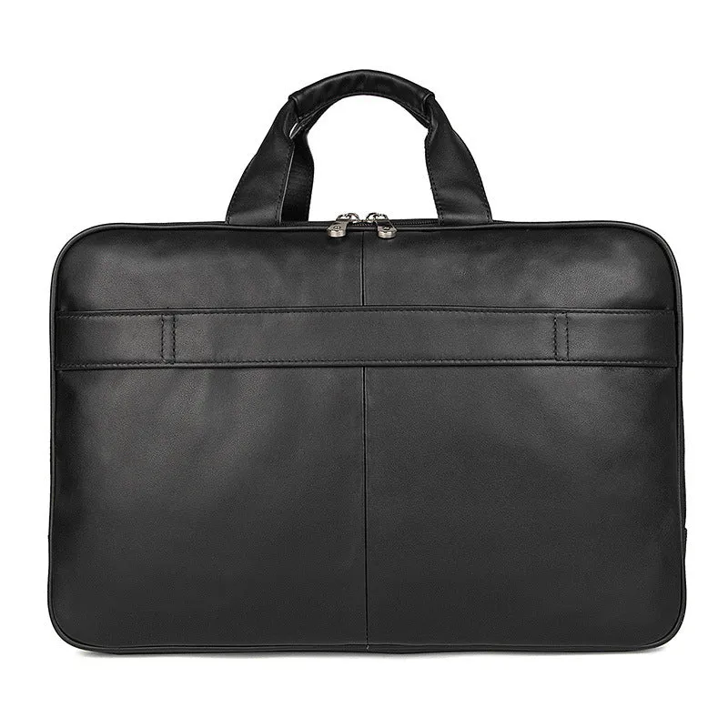 Handmade Top Leather Briefcase Large Shoulder Bags Men's Business Laptop Messenger Bag 7289