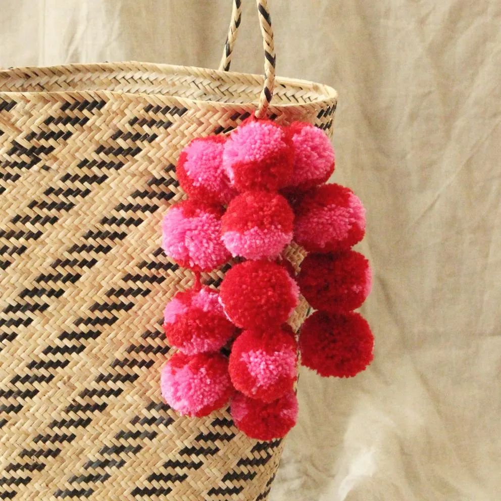 Handwoven Borneo Love Rush Straw Tote