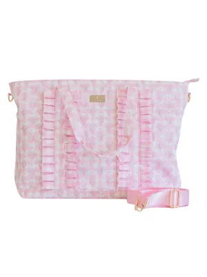 Hollis Ruffled Nylon Tote Bag - FLoral