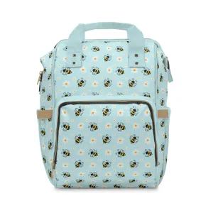 Honey Bee Diaper Backpack - Eco-Friendly & Stylish Baby Bag with Buzzing Bee Motifs, Perfect for Nature-Loving Parents