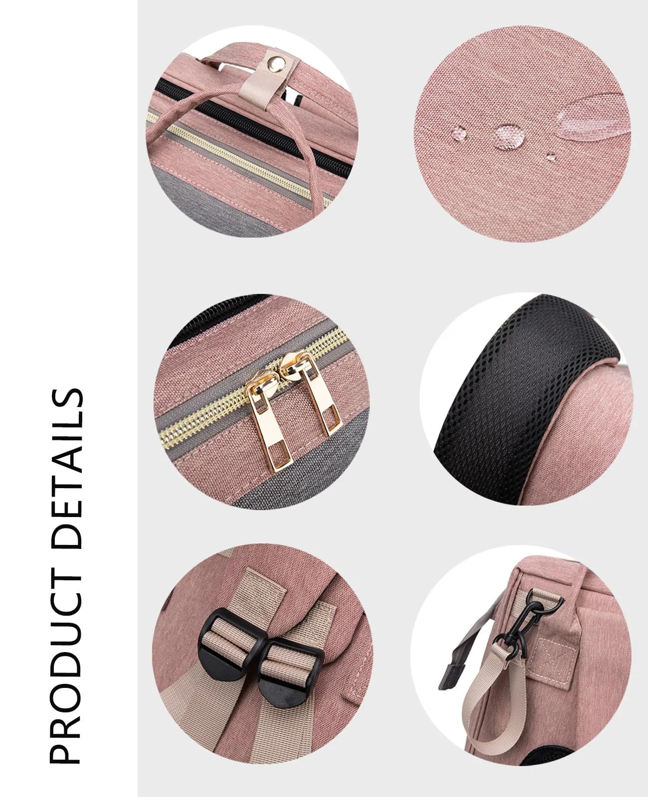 houscly Multifunctional Diaper Bag with Changing Station