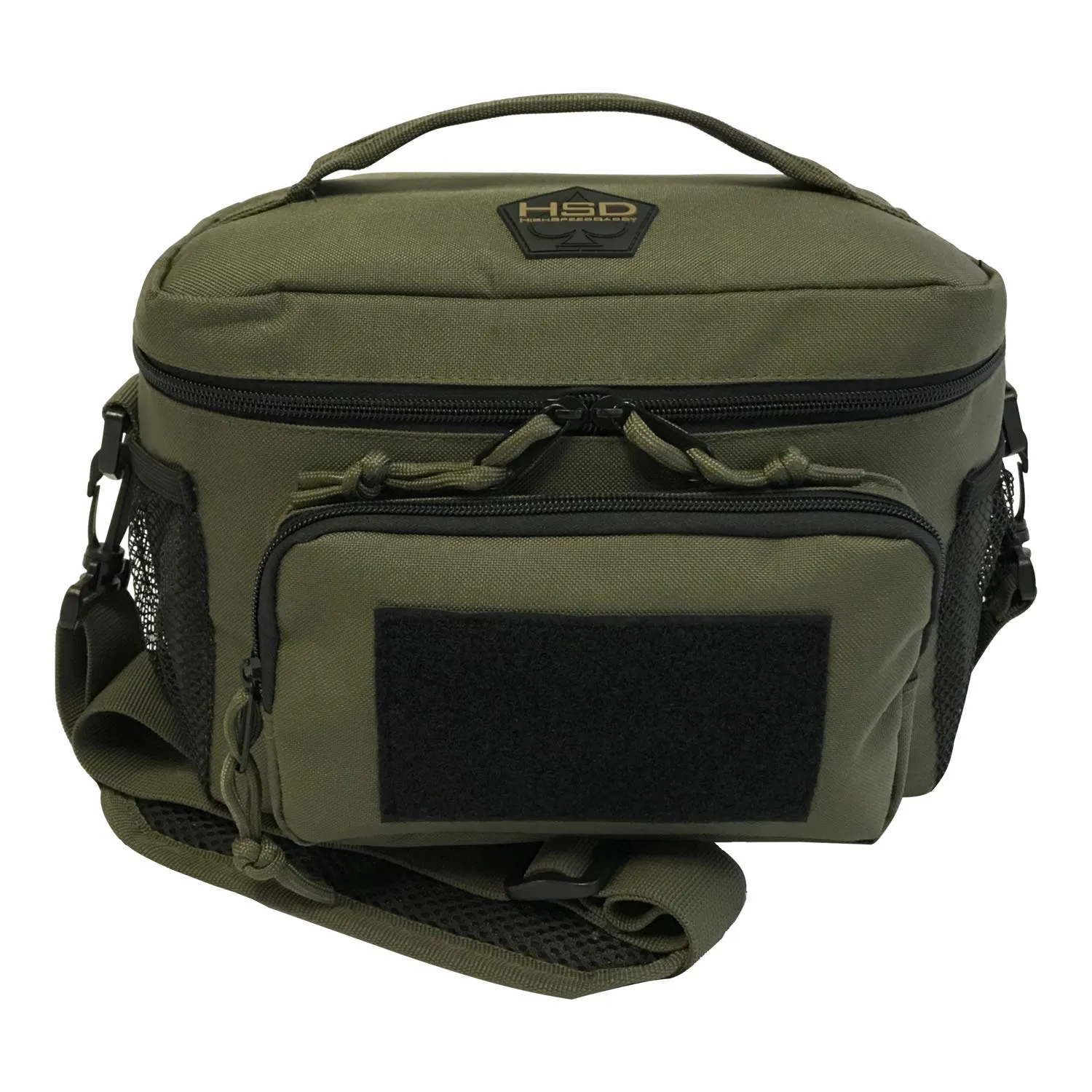 HSD Tactical Lunch Bag - Insulated Cooler, Lunch Box with MOLLE/PALS Webbing, Adjustable Padded Shoulder Strap, for Adults and Kids (Ranger Green)
