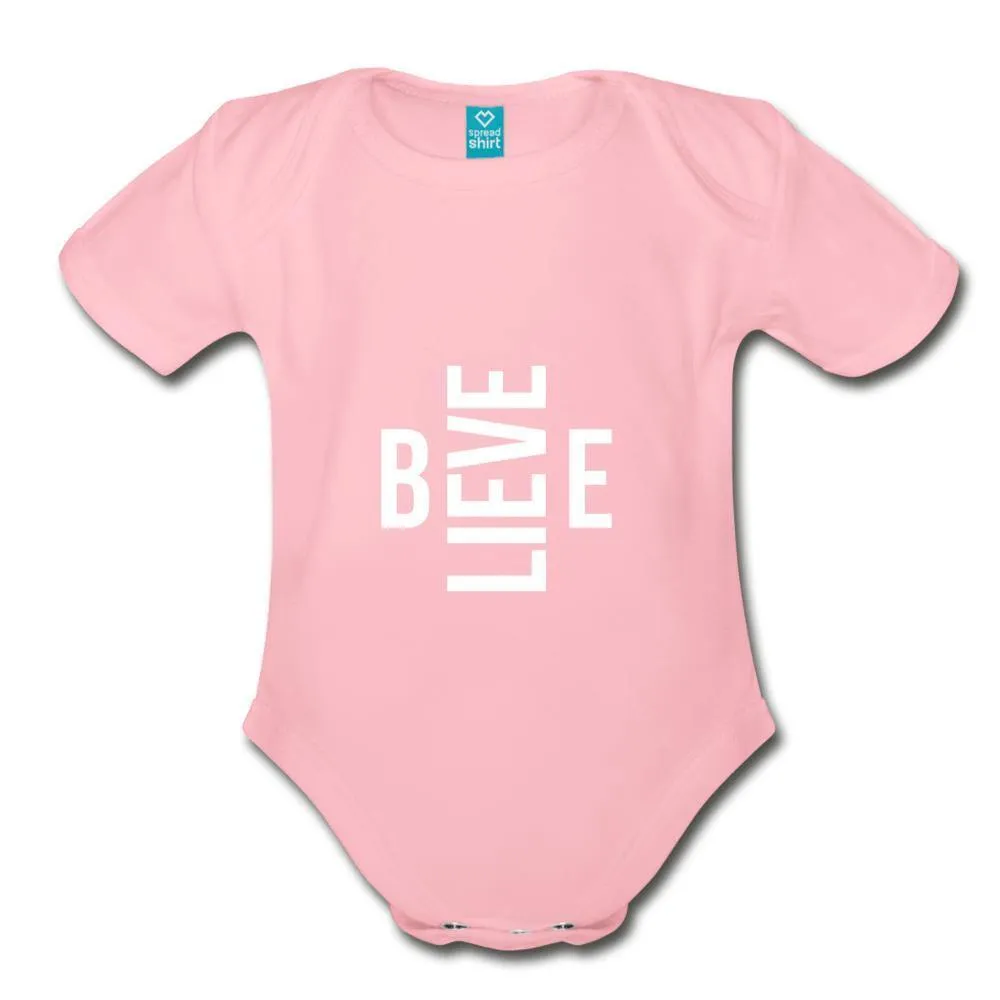 I Believe in Me Organic Short Sleeve Baby Bodysuit