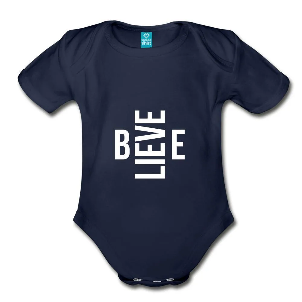 I Believe in Me Organic Short Sleeve Baby Bodysuit